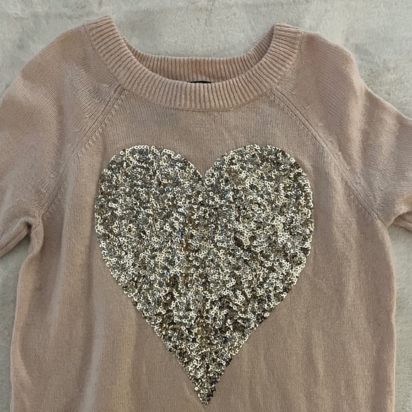 H & M heart sequin sweater - Picture 1 of 8